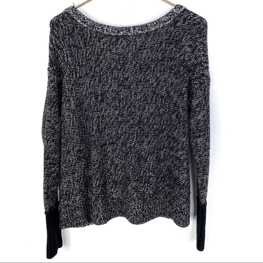 American Eagle Cable Knit Contrast Marled Sweater - Picture 2 of 6